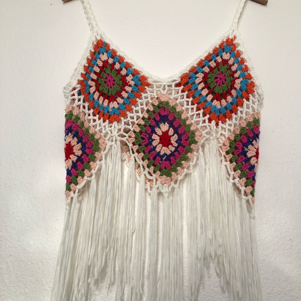 Rebellion Crochet Fringe Top - Picture 3 of 7